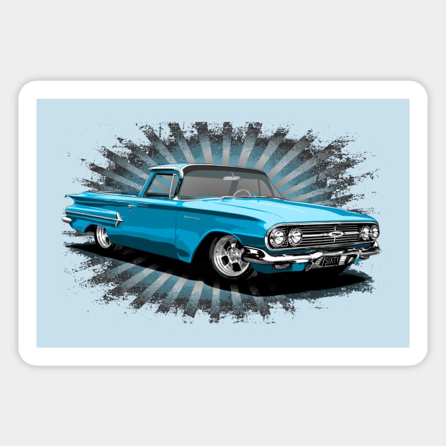 Blue 1960 El Camino Magnet by ZoeysGarage